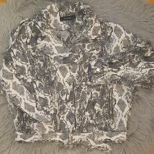 Perfecto snake skin jacket